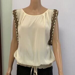 NWT CHELSA FLOWER SILK CREPE BLOUSE‎ SIZE M